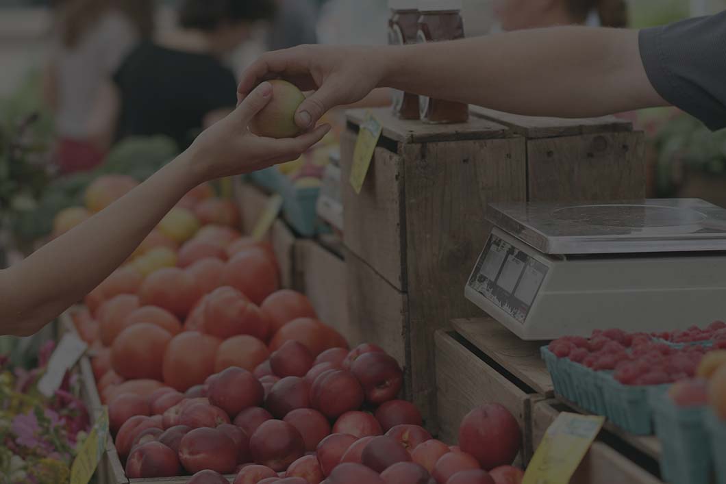 Foto van een marktkraam